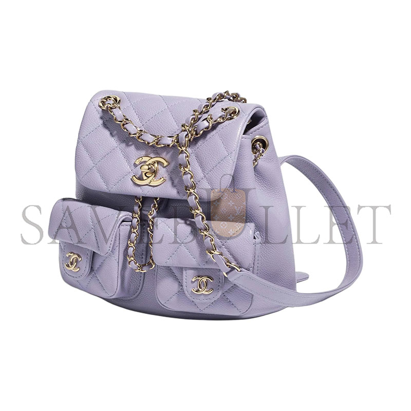 CHANEL SMALL 24A DUMA BACKPACK AS3787 (17.5*16.5*10cm)